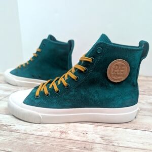 PF Flyers Posture Foundation Green Yellow White High Tops Women's 6.5